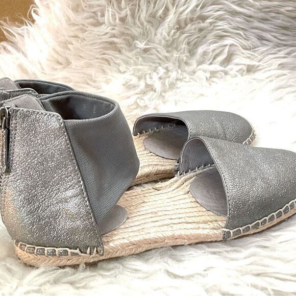 Eileen Fisher Coy Espadrilles Pewter Size 6.5 - Picture 2 of 7